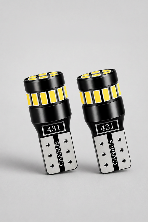 Ampoules LED T10 W5W blanc pour veilleuses et plafonnier